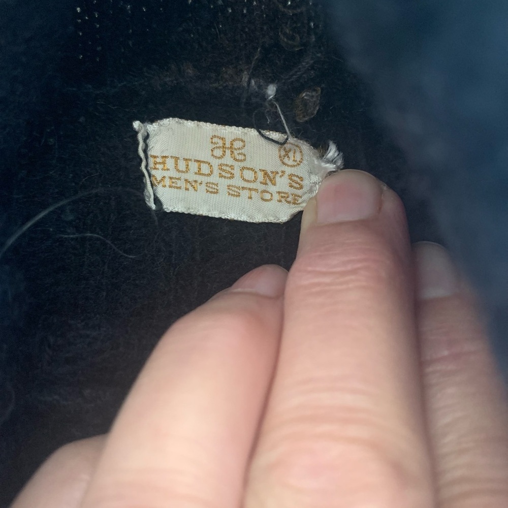 Hudson’s Turtleneck Sweater‎ Black Wool Men’s Size XL Preowned - Picture 7 of 8